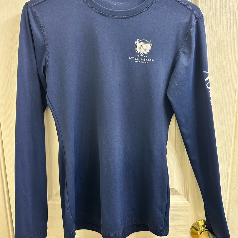 Noel Asmar Navy Long Sleeve Performance Tee